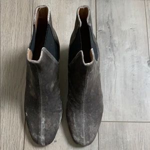 Madewell Velveteen Chelsea Booties